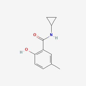 molecular formula C11H13NO2 B7481912 N-cyclopropyl-2-hydroxy-5-methylbenzamide 