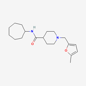 N-cycloheptyl-1-[(5-methylfuran-2-yl)methyl]piperidine-4-carboxamide