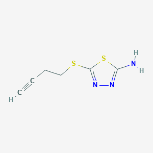 5-But-3-ynylsulfanyl-1,3,4-thiadiazol-2-amine