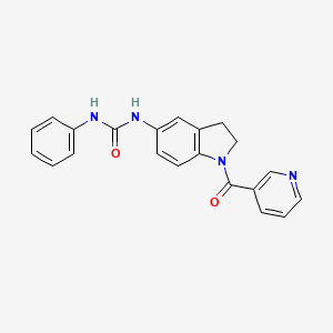 1-phenyl-3-[1-(pyridin-3-ylcarbonyl)-2,3-dihydro-1H-indol-5-yl]urea