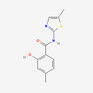 2-hydroxy-4-methyl-N-(5-methyl-1,3-thiazol-2-yl)benzamide