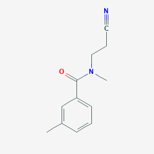 molecular formula C12H14N2O B7481993 N-(2-cyanoethyl)-N,3-dimethylbenzamide 