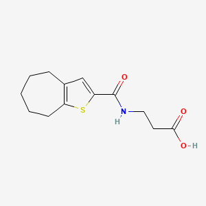 molecular formula C13H17NO3S B7482001 3-(5,6,7,8-tetrahydro-4H-cyclohepta[b]thiophene-2-carbonylamino)propanoic acid 