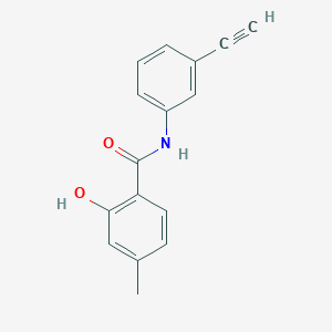 molecular formula C16H13NO2 B7482007 N-(3-ethynylphenyl)-2-hydroxy-4-methylbenzamide 