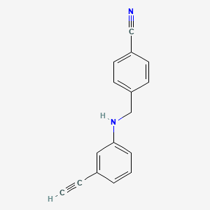 4-[(3-Ethynylanilino)methyl]benzonitrile