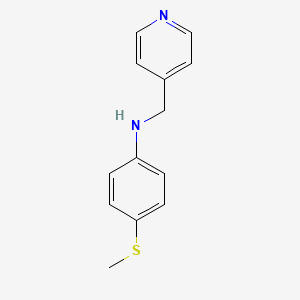 molecular formula C13H14N2S B7482052 4-methylsulfanyl-N-(pyridin-4-ylmethyl)aniline 