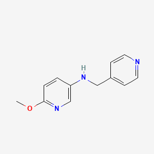 molecular formula C12H13N3O B7482079 6-methoxy-N-(pyridin-4-ylmethyl)pyridin-3-amine 