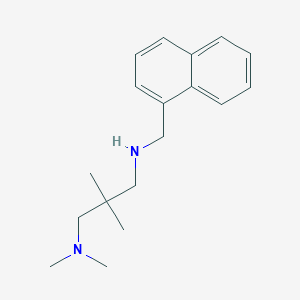 molecular formula C18H26N2 B7482107 N,N,2,2-tetramethyl-N'-(naphthalen-1-ylmethyl)propane-1,3-diamine 