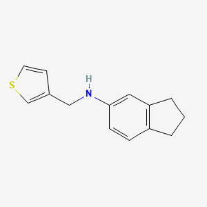 N-(thiophen-3-ylmethyl)-2,3-dihydro-1H-inden-5-amine