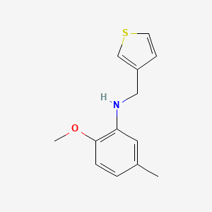 2-methoxy-5-methyl-N-(thiophen-3-ylmethyl)aniline