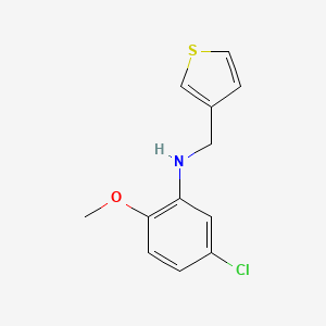 molecular formula C12H12ClNOS B7482145 5-chloro-2-methoxy-N-(thiophen-3-ylmethyl)aniline 