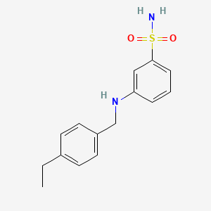 molecular formula C15H18N2O2S B7482159 3-[(4-Ethylphenyl)methylamino]benzenesulfonamide 