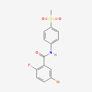 5-bromo-2-fluoro-N-(4-methylsulfonylphenyl)benzamide