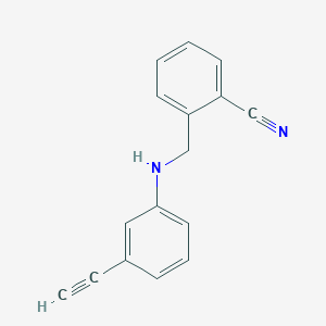 molecular formula C16H12N2 B7482212 2-[(3-Ethynylanilino)methyl]benzonitrile 