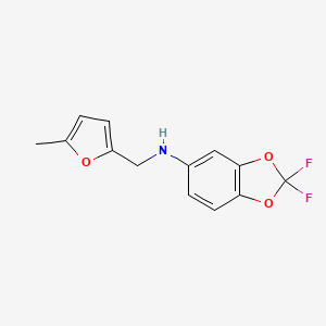 2,2-difluoro-N-[(5-methylfuran-2-yl)methyl]-1,3-benzodioxol-5-amine