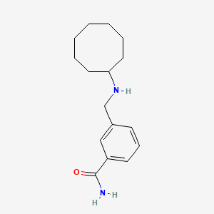 molecular formula C16H24N2O B7482232 3-[(Cyclooctylamino)methyl]benzamide 