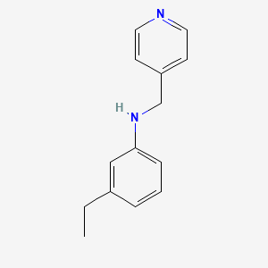 3-ethyl-N-(pyridin-4-ylmethyl)aniline