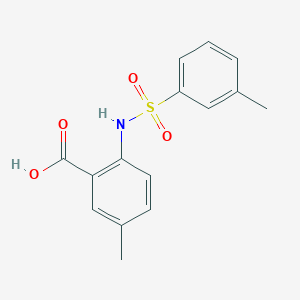 molecular formula C15H15NO4S B7482260 5-Methyl-2-[(3-methylphenyl)sulfonylamino]benzoic acid 