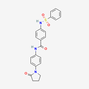 4-(benzenesulfonamido)-N-[4-(2-oxopyrrolidin-1-yl)phenyl]benzamide