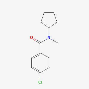 molecular formula C13H16ClNO B7482274 4-chloro-N-cyclopentyl-N-methylbenzamide 