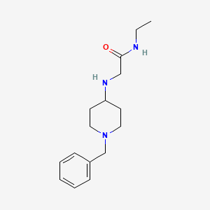 molecular formula C16H25N3O B7482281 2-[(1-benzylpiperidin-4-yl)amino]-N-ethylacetamide 