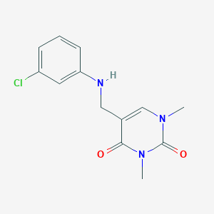 5-[(3-Chloroanilino)methyl]-1,3-dimethylpyrimidine-2,4-dione