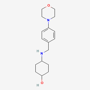 molecular formula C17H26N2O2 B7482378 4-[(4-Morpholin-4-ylphenyl)methylamino]cyclohexan-1-ol 