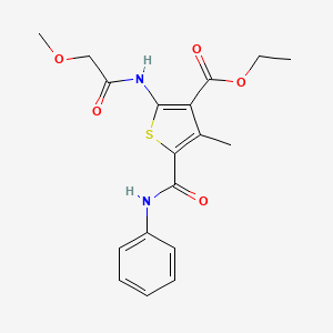 Ethyl 2-[(2-methoxyacetyl)amino]-4-methyl-5-(phenylcarbamoyl)thiophene-3-carboxylate