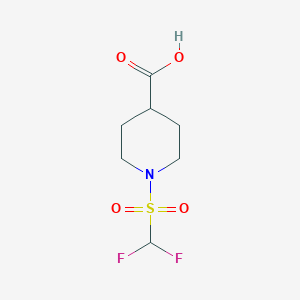 molecular formula C7H11F2NO4S B7482417 1-Difluoromethanesulfonylpiperidine-4-carboxylic acid 