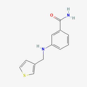 molecular formula C12H12N2OS B7482459 3-(Thiophen-3-ylmethylamino)benzamide 