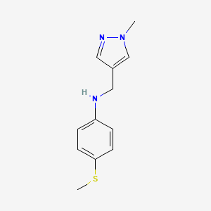 N-[(1-methylpyrazol-4-yl)methyl]-4-methylsulfanylaniline