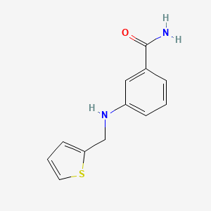 molecular formula C12H12N2OS B7482478 3-(Thiophen-2-ylmethylamino)benzamide 