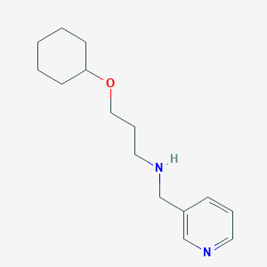 molecular formula C15H24N2O B7482524 3-cyclohexyloxy-N-(pyridin-3-ylmethyl)propan-1-amine 