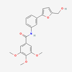 molecular formula C21H21NO6 B7482530 N-[3-[5-(hydroxymethyl)furan-2-yl]phenyl]-3,4,5-trimethoxybenzamide 