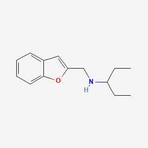 molecular formula C14H19NO B7482540 N-(1-benzofuran-2-ylmethyl)pentan-3-amine 