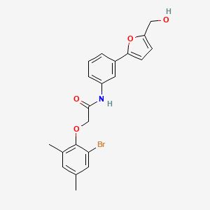 2-(2-bromo-4,6-dimethylphenoxy)-N-[3-[5-(hydroxymethyl)furan-2-yl]phenyl]acetamide