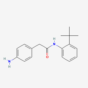 molecular formula C18H22N2O B7482583 2-(4-aminophenyl)-N-(2-tert-butylphenyl)acetamide 