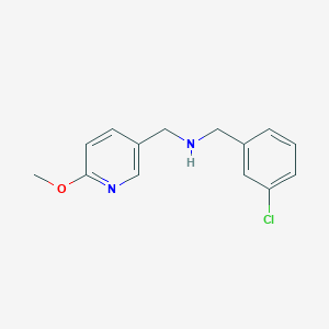 1-(3-chlorophenyl)-N-[(6-methoxypyridin-3-yl)methyl]methanamine