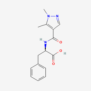 (2R)-2-[(1,5-dimethylpyrazole-4-carbonyl)amino]-3-phenylpropanoic acid