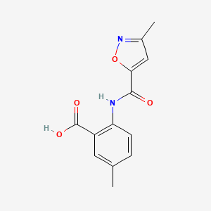 5-Methyl-2-[(3-methyl-1,2-oxazole-5-carbonyl)amino]benzoic acid