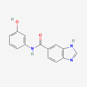 molecular formula C14H11N3O2 B7482649 N-(3-hydroxyphenyl)-3H-benzimidazole-5-carboxamide 