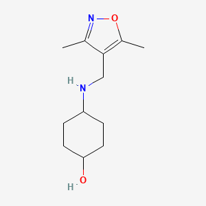 4-[(3,5-Dimethyl-1,2-oxazol-4-yl)methylamino]cyclohexan-1-ol