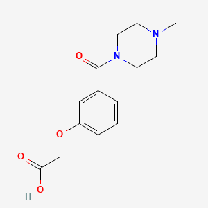 molecular formula C14H18N2O4 B7482671 2-[3-(4-Methylpiperazine-1-carbonyl)phenoxy]acetic acid 