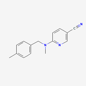 6-[Methyl-[(4-methylphenyl)methyl]amino]pyridine-3-carbonitrile