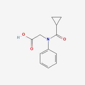 molecular formula C12H13NO3 B7482703 N-(cyclopropanecarbonyl)-N-phenylglycine 