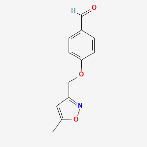 molecular formula C12H11NO3 B7482721 4-[(5-Methyl-1,2-oxazol-3-yl)methoxy]benzaldehyde 