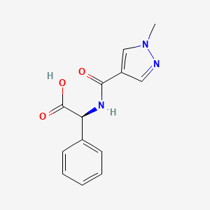 (2S)-2-[(1-methylpyrazole-4-carbonyl)amino]-2-phenylacetic acid