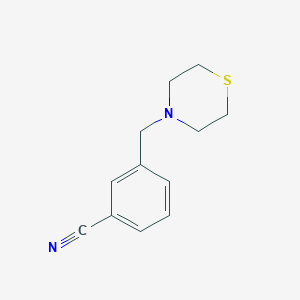 molecular formula C12H14N2S B7482767 3-(Thiomorpholin-4-ylmethyl)benzonitrile 