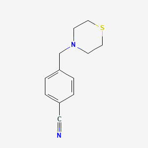 molecular formula C12H14N2S B7482769 4-(Thiomorpholin-4-ylmethyl)benzonitrile 