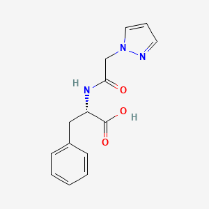 (2S)-3-phenyl-2-[(2-pyrazol-1-ylacetyl)amino]propanoic acid